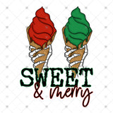 Transfer 001009 - Sweet & Merry Christmas Ice Cream Cones