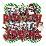 Transfer 001014 - Frosty Rudolph Santa Jesus