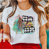 Transfer 001020 - Ho Ho Ho Colorful Christmas Trees