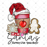Transfer 001065 - Santa's Favorite Teacher Coffee and Cookies