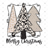 Transfer 001080 - Merry Christmas Simple Trees