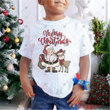 Transfer 001124 - Merry Christmas Santa & Reindeer