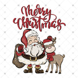 Transfer 001124 - Merry Christmas Santa & Reindeer