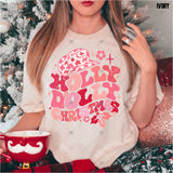 Transfer 001128 - Groovy Holly Dolly Christmas