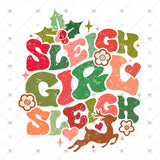 Transfer 001130 - Retro Sleigh Girl Sleigh