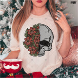 Transfer 001139 - Poinsettia Skull