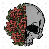 Transfer 001139 - Poinsettia Skull