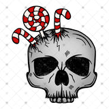 Transfer 001141 - Candy Cane Skull