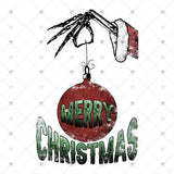 Transfer 001144 - Merry Christmas Skeleton Hand