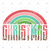 Transfer 001150 - Merry Christmas Leopard Rainbow