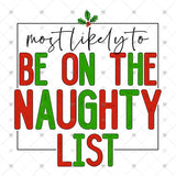 Transfer 001152 - Most Likely to be on the Naughty List