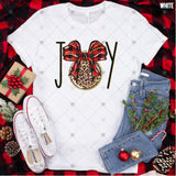 Transfer 001160 - Leopard Joy with Red Buffalo Plaid Ribbon