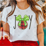 Transfer 001170 - Buffalo Plaid Joy with Green Ribbon