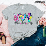 Transfer 001219 - Peace Love Pray Tie-Dye