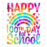 Transfer 001238 - Happy 100th Day of School Tie Dye