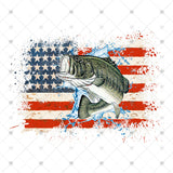 Transfer 001253 - Fish and American Flag