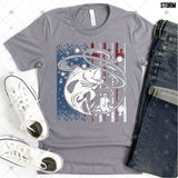 Transfer 001266 - Red White and Blue Fish and Flag