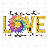 Transfer 001312 - Teach Love Inspire Tie Dye Sunflower