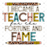 Transfer 001315 - Teacher Fortune and Fame
