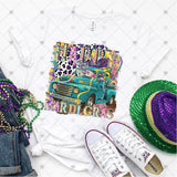 Transfer 001360 - Happy Mardi Gras Vintage Truck