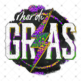 Transfer 001365 - Mardi Gras Lightening Bolt