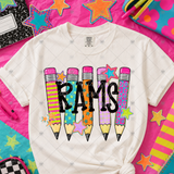 Transfer 001394 - Colorful Pencil Mascots