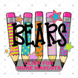 Transfer 001394 - Colorful Pencil Mascots