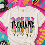 Transfer 001394 - Colorful Pencil Mascots