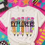 Transfer 001394 - Colorful Pencil Mascots