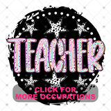 Transfer 001399 - Dottie Scribble Round Occupations Set