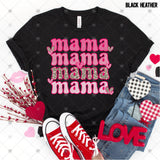 Transfer 001412 - Mama Stacked Word Art Pink and Leopard