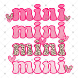 Transfer 001413 - Mini Stacked Word Art Pink and Leopard