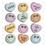 Transfer 001449 - Smile Face Conversation Hearts