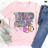 Transfer 001464 - Colorful Dottie Pencil & Bow Grade Set