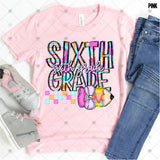 Transfer 001464 - Colorful Dottie Pencil & Bow Grade Set