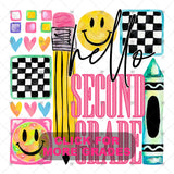 Transfer 001466 - Back to School Collage Girl Grade Set