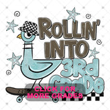 Transfer 001467 - Rollin' Into Skateboard Grade Set