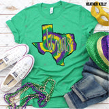 Transfer 001502 - Purple Green Yellow Tie Dye Texas