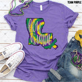 Transfer 001503 - Purple Green Yellow Tie Dye Louisiana