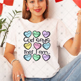 Transfer 001530 - God Says that I Am Conversation Hearts