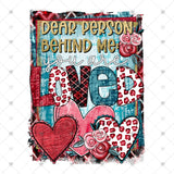 Transfer 001533 - Dear Person Behind Me