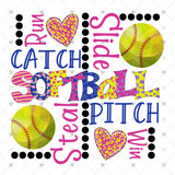Transfer 001565 - Softball Words