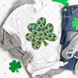 Transfer 001588 - Watercolor Clover with Leopard