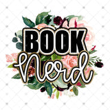 Transfer 001624 - Floral Book Nerd