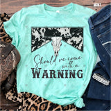 Transfer 001636 - With a Warning Turquoise Black