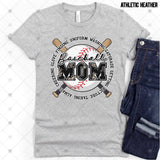 Transfer 001668 - Baseball Mom Circle Words