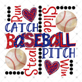 Transfer 001672 - Baseball Words