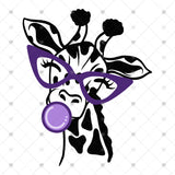 Transfer 001674 - Giraffe with Purple Gum