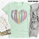 Transfer 001691 - Faith Word Art Heart