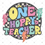 Transfer 001702 - One Hoppy Teacher Round Checkers